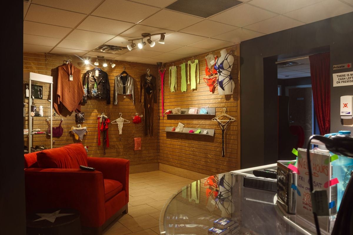 The discreet adult boutique on the floor at Luxe